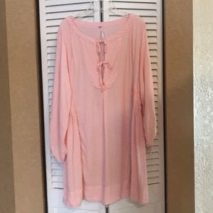 Free People peach mini tunic dress